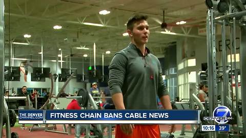 Fitness chain bans cable news