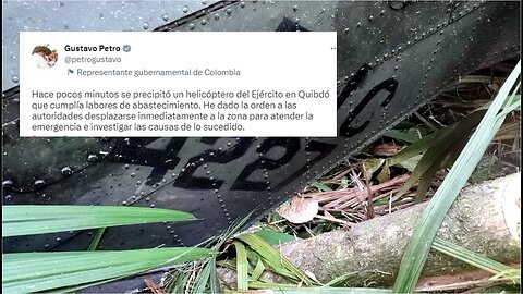 🛑Atención: cayó un helicóptero del Ejército en zona urbana de Quibdó, Chocó 👇👇