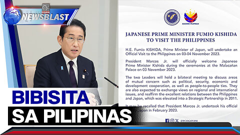 Japanese Prime Minister Fumio Kishida, bibisita sa Pilipinas sa November 3-4