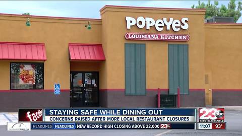 Staying safe while dining out amid recent restaurant closures