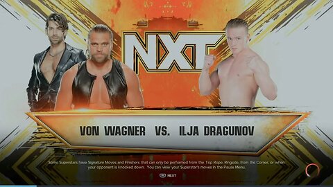 NXT Ilja Dragunov vs Von Wagner w/ Robert Stone