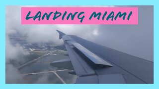 Skimming clouds before landing in Miami, Florida on an A321
