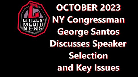 NY Congressman George Santos Discusses Speaker Selection & Key Issues