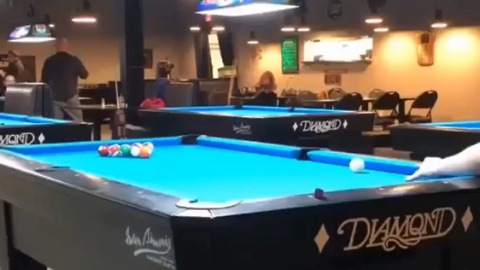 He Was Very Clean Break And Run on The Pool Table
