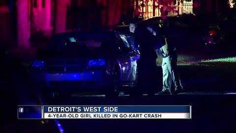 4-year-old girl killed in go-kart crash on Detroit's west side