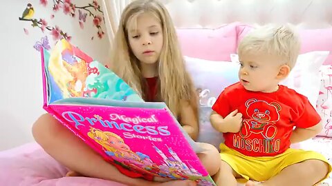 Diana and Oliver - favorite stories with little brother