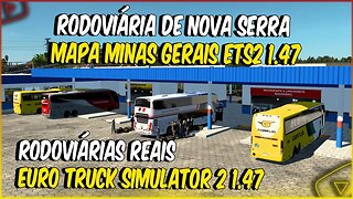 MAPA MINAS GERAIS NOVA RODOVIÁRIA DE NOVA SERRANA E NOVO TRECHO DA BR 262 ETS2 1.47