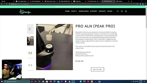3Gram Puffco Peak Pro Low Profile ALN Insert For Ceramic Atomizer Chamber! Ships Mid February March