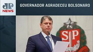 Tarcísio de Freitas concede primeira coletiva como governador de SP