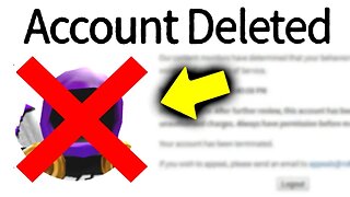 roblox deleted my account... i'm banned forever