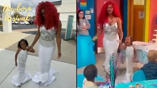 Kenya Moore's Daughter Brooklyn Makes A Grand Entrance To Her 4th B-Day Party! 🧜🏽‍♀️