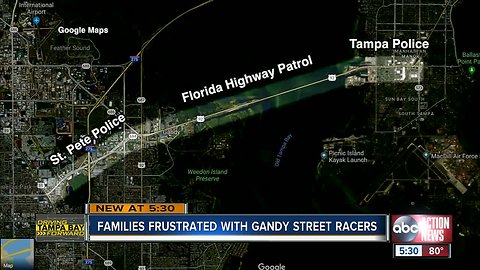 Neighbors say drag racers on Gandy Boulevard are 'getting out of control'