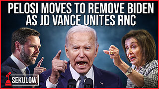 Pelosi Moves To Remove Biden As JD Vance Unites RNC