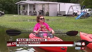 Heavy rain leaves roads flooded in Bokeelia