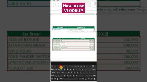 How to use VLOOKUP #exceltips #learnexcel #excel #microsoft #shortcuts #tutorial #data #learning