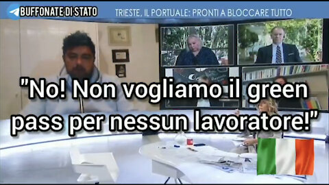 I PORTUALI di Trieste pronti a bloccare tutto: "NO GREEN PASS per tutti i lavoratori"