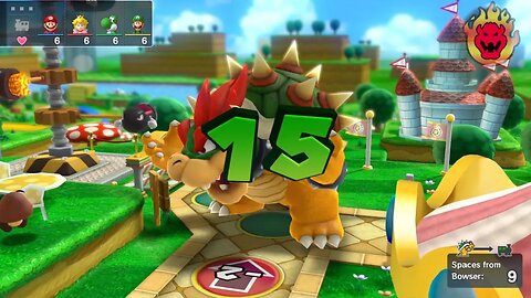 Bowser Party Mario Party - Mario, Peach, Luigi, Yoshi - Mushroom Park