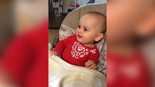 Baby Tries To Sound Evil, But We Still Find Her Adorable