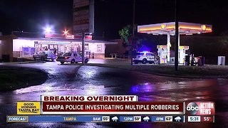 Tampa Police investigating four overnight store robberies