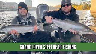 Steelhead Fishing / 6th Street Dam / Grand River Michigan steelhead 2021 / Baitcaster Float Fishing
