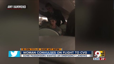 Hero helps woman seizing on Cincy-bound flight
