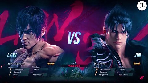 TEKKEN 8 - Law vs Jin (FT2) (Closed Network Test)