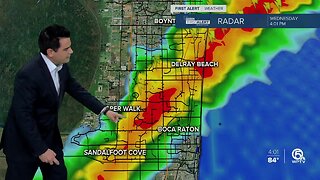 Storms, heavy downpours on Wednesday