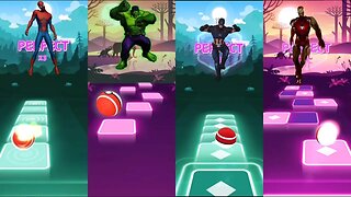 spiderman vs hulk captain America vs iron man | Tiles Hop: EDM Rush