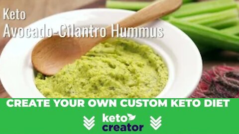 Keto Avocado Cilantro Hummus