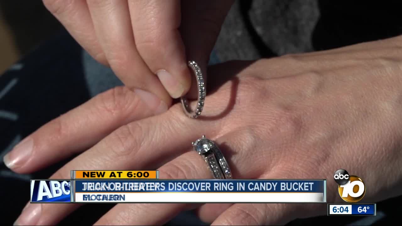 Trick-or-treater makes startling discovery in candy bucket