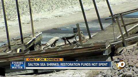Salton Sea shrinks; restoration funds not spent
