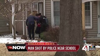 VIDEO: Police fire at suspect near elementary school