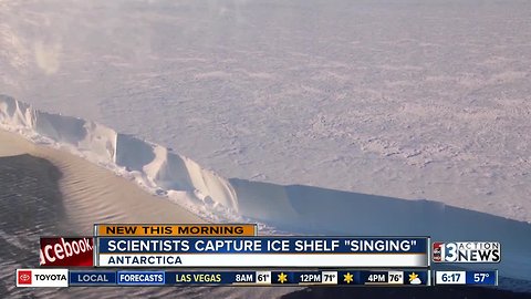 Ice shelf sings in Antartica