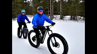 Fatbiking in the Ishpeming Snow Trails ( Framed Minnesota 2.2 )