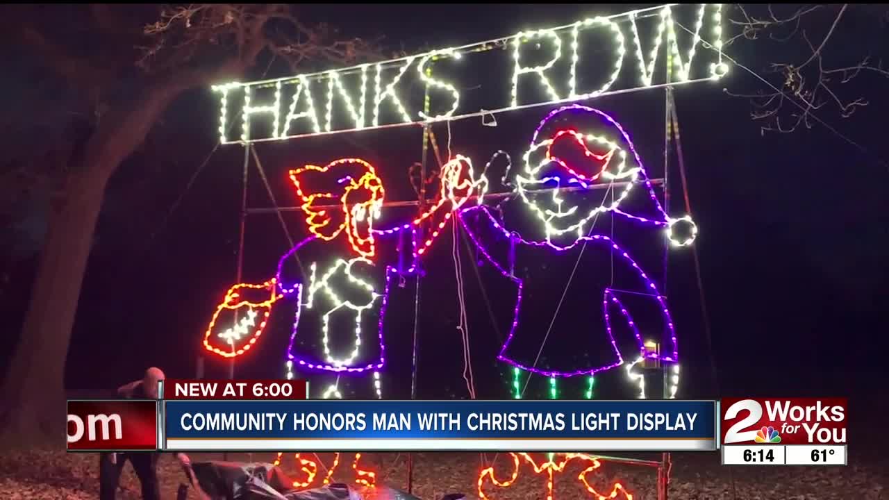 Bartlesville honors man with Christmas lights display