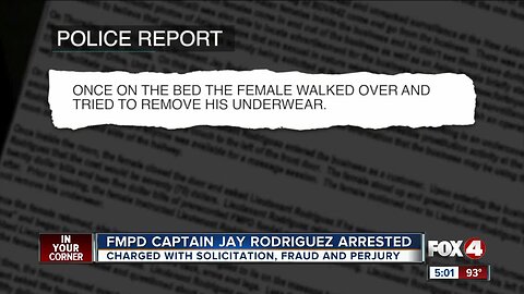 Fort Myers Police Captain Jay Rodriguez arrested for prostitution, perjury