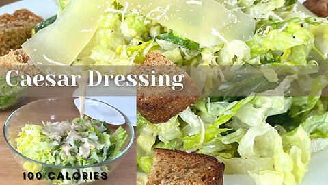 Light Caesar Dressing Homemade no Mayo | Low Calorie Recipe #shorts
