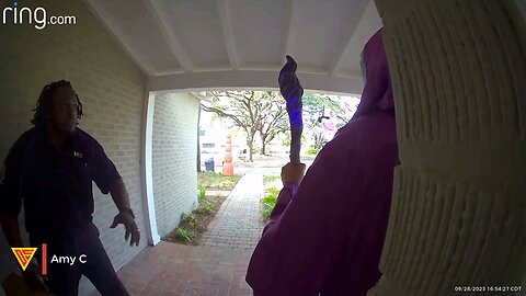 FedEx Delivery Driver Gets Spooked by Halloween Decoration | Doorbell Camera Video