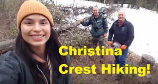 Hiking Christina Crest - Came to a dead end so had to go a little south. To much snow!