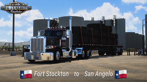 ATS | Peterbilt 389 | Fort Stockton TX to San Angelo TX | Wheels with Volvo rims 27,557lb