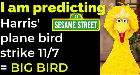 I am predicting: Harris' plane will crash - bird strike - on Nov 7 = BIG BIRD PROPHECY