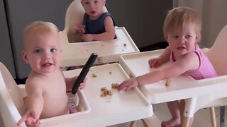 Triplets Have Adorable Reaction When Mom Plays Their Favorite Song