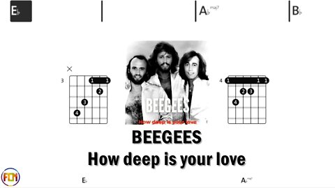 BEEGEES How deep is your love - Chords & Lyrics like a Karaoke) HD