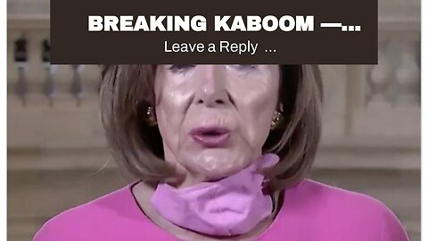 BREAKING KABOOM — Republicans have won the House…