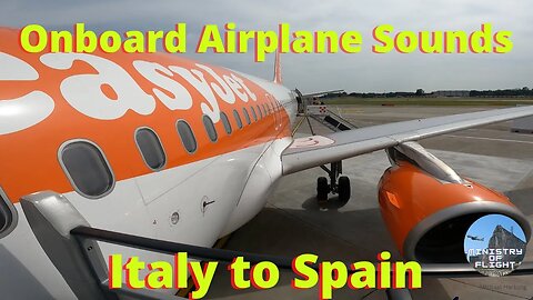 Onboard Airplane Sounds Only; Depart Milan Arrive Malaga