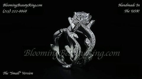 BBR-630E And BBR-653B Engagement Ring Set By BloomingBeautyRing.com