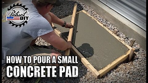 How To Pour A Small Concrete Pad