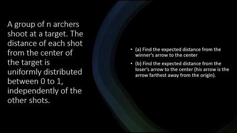 Probability question: A group of n archers shoot at a target