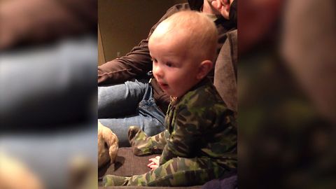 Cute Toddler Watches Superman For The First Time