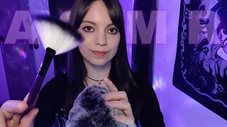 ASMR - Massagem na cabeça e toque no seu rosto (fluffy mic)